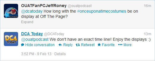 DCAToday OUAT Costumes answer